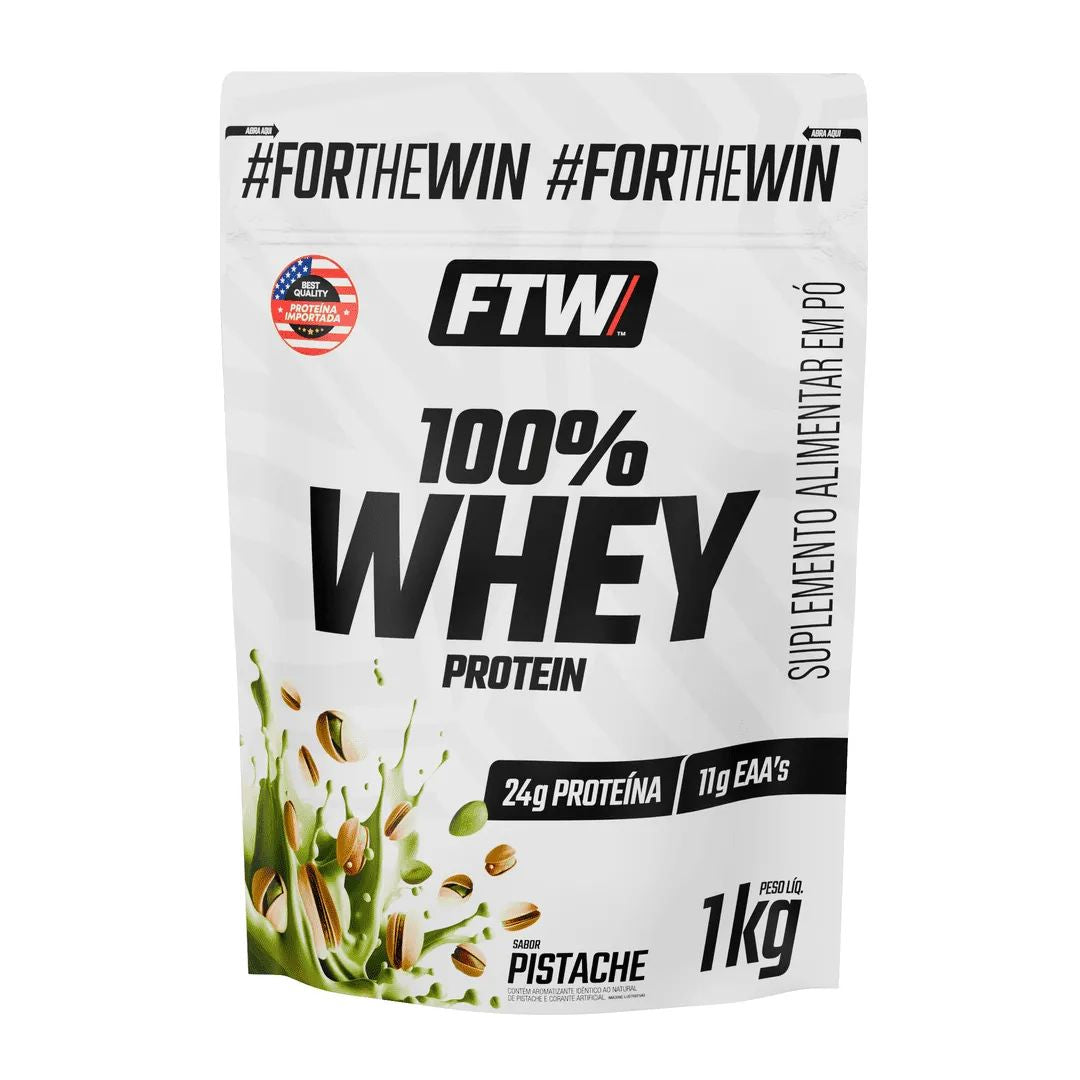 100% Whey Protein Pistache 1kg Refil - FTW