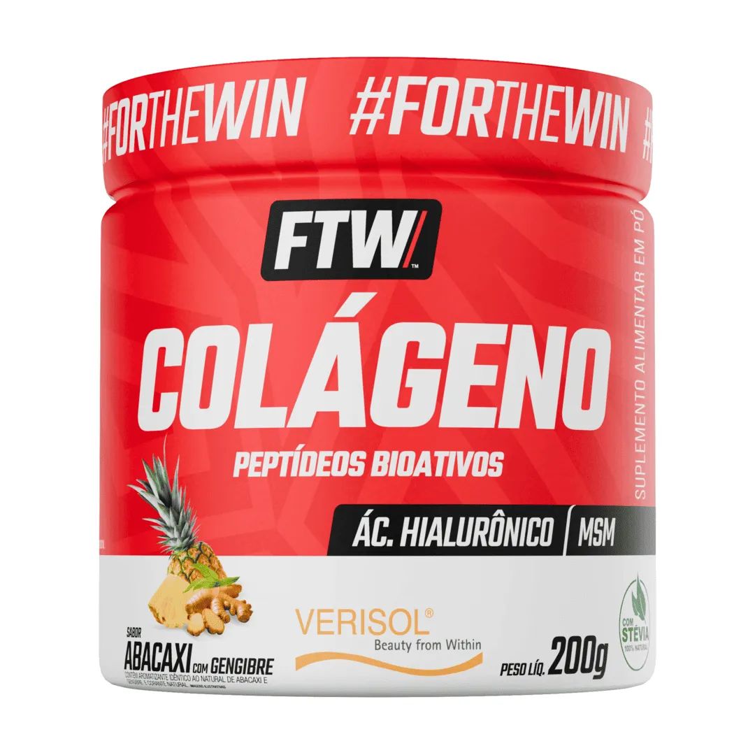 Colágeno Hidrolisado Verisol® Abacaxi e Gengibre 200g - FTW