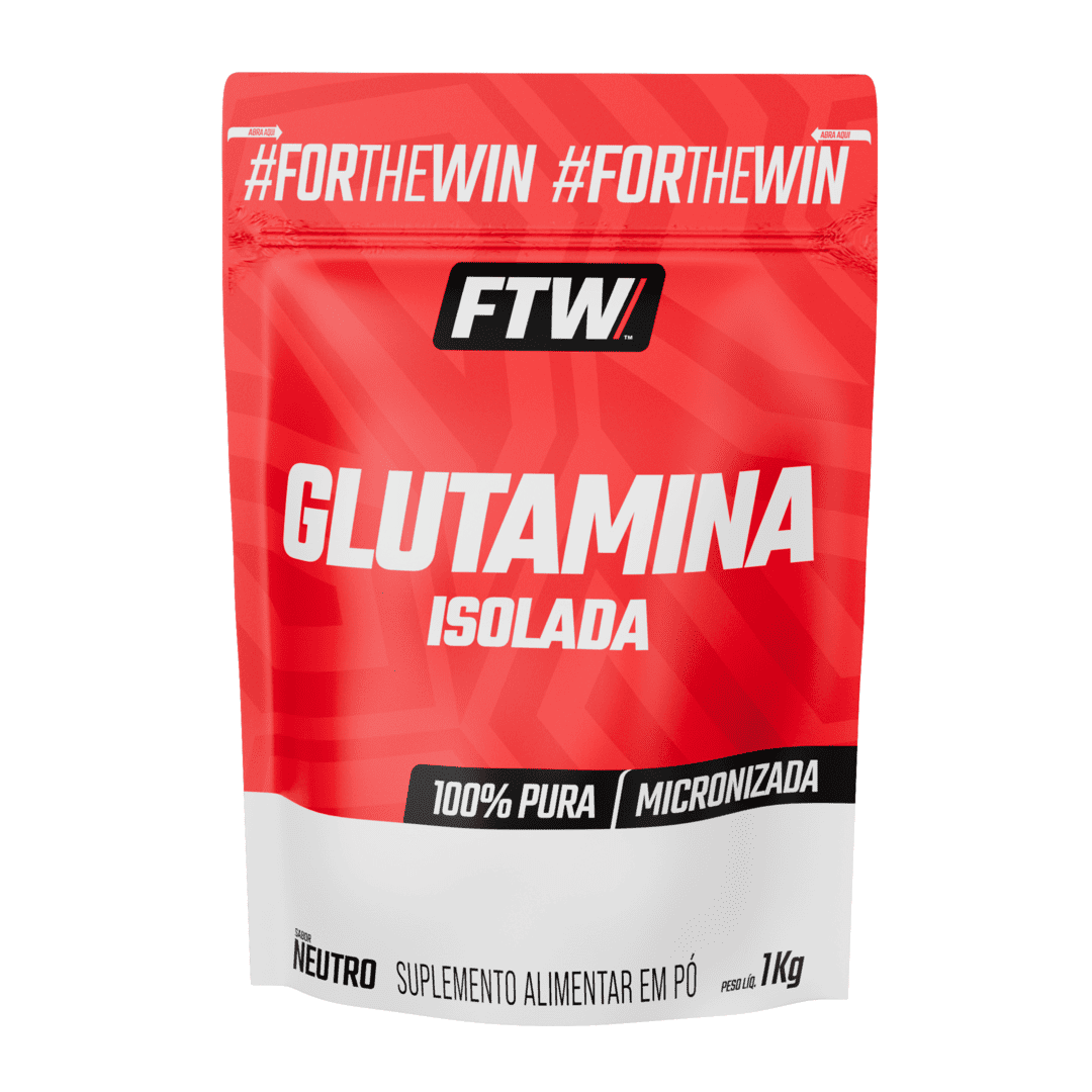 Glutamina Micronizada Isolada 100% Pura Refil 1 Kg - FTW