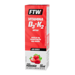 Vitamina D3 + K2 Gotas Sabor Morango - FTW