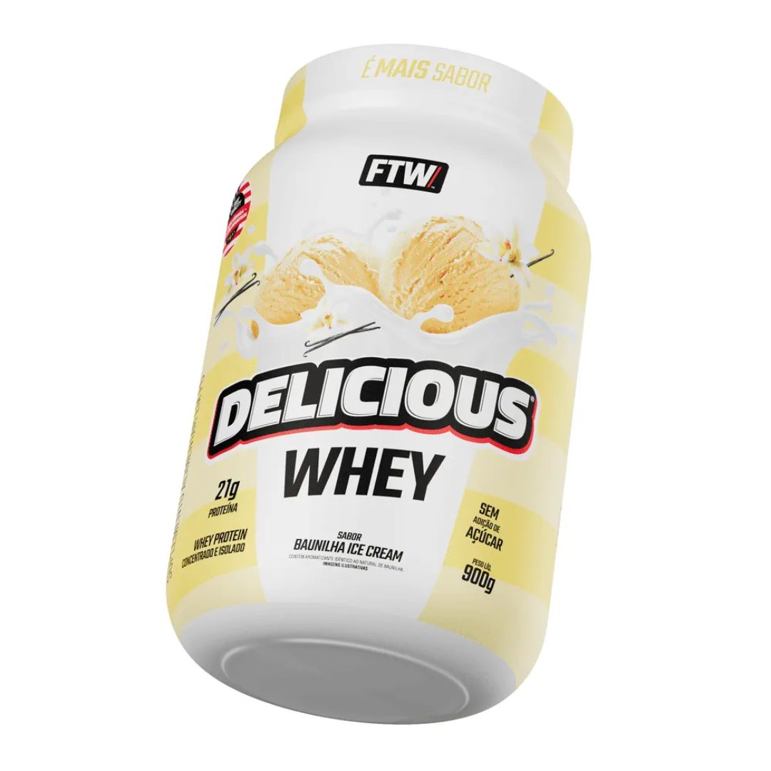 Whey Protein Delicious Baunilha Ice Cream 900g - FTW