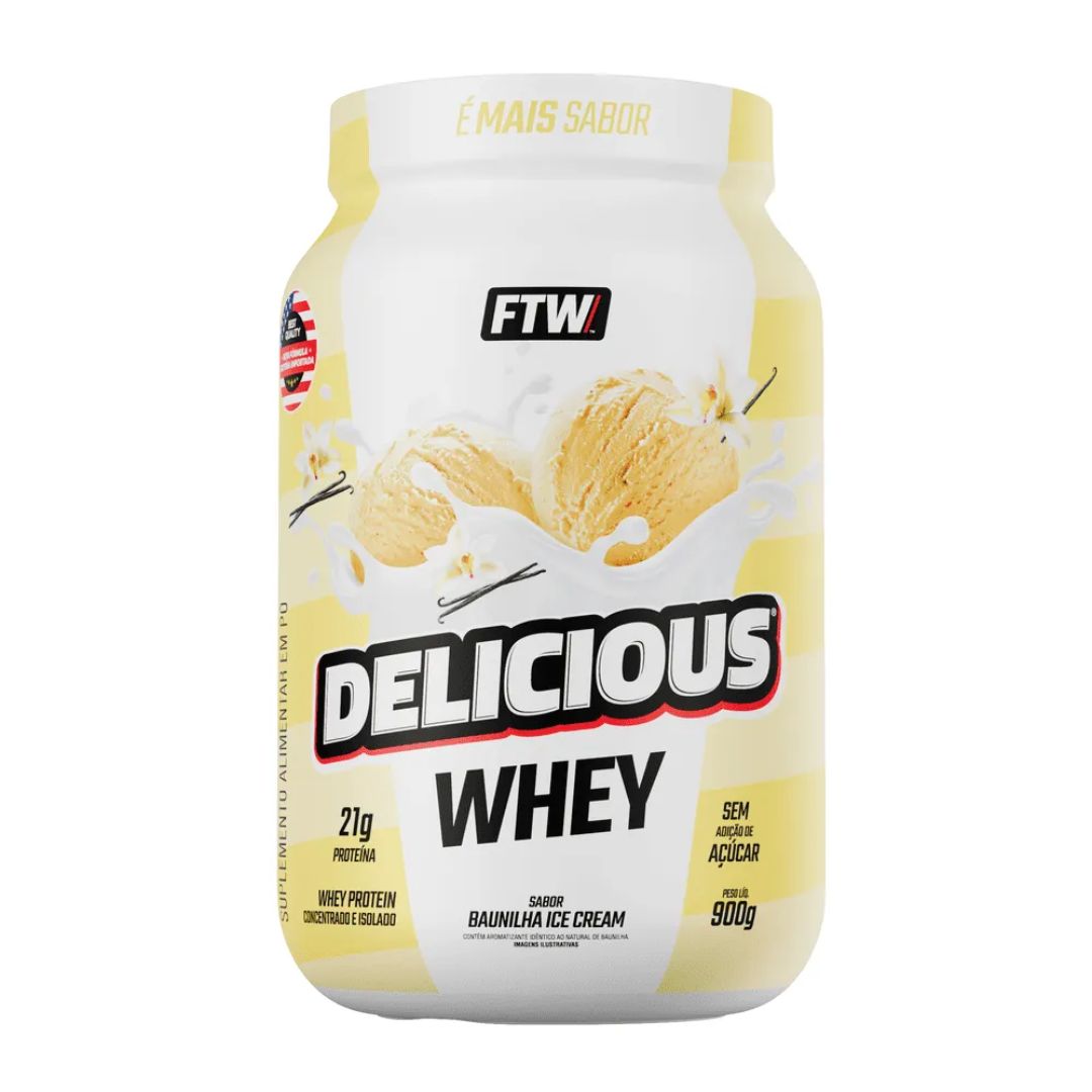 Whey Protein Delicious Baunilha Ice Cream 900g - FTW