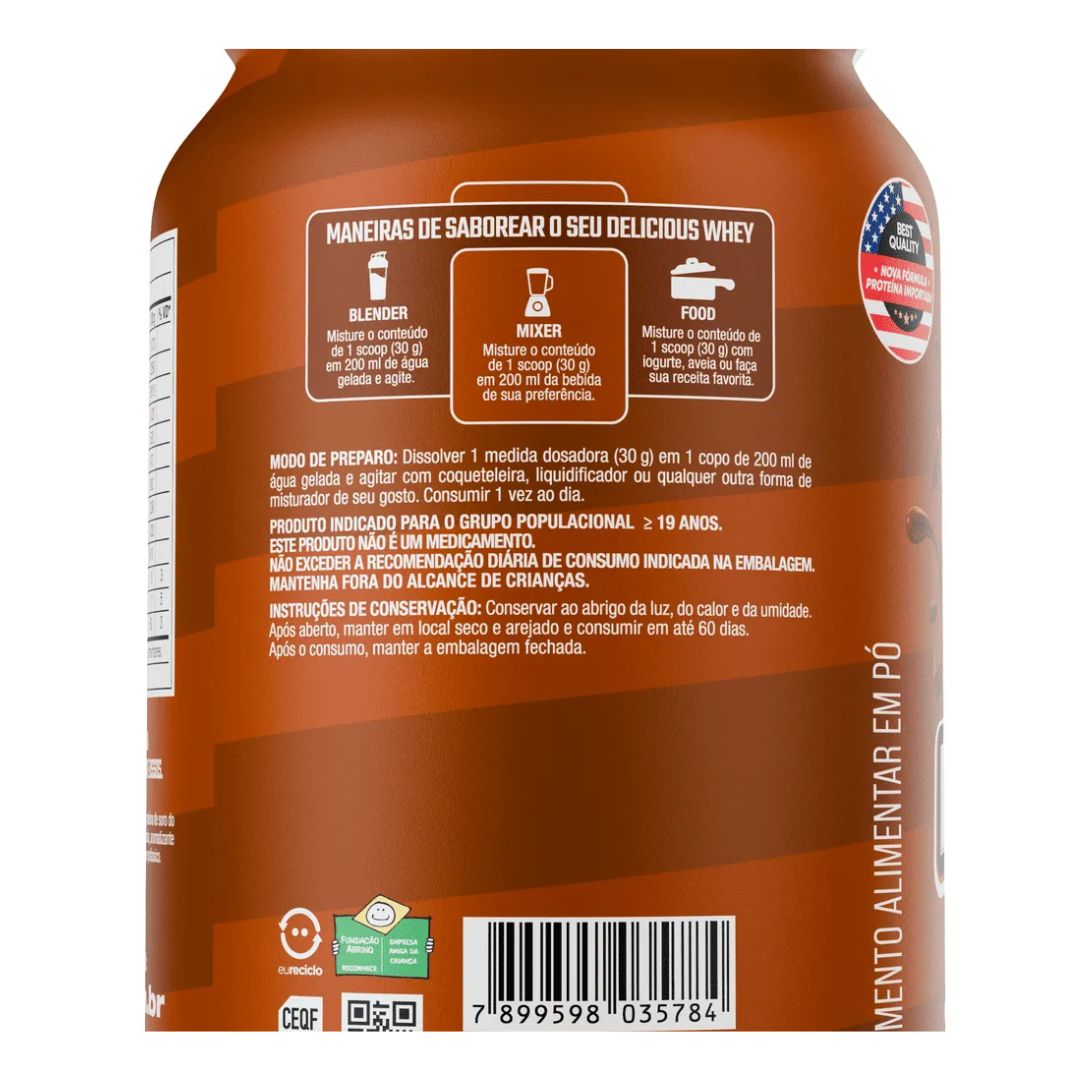 Whey Protein Delicious Chocolate Supreme 900g - FTW