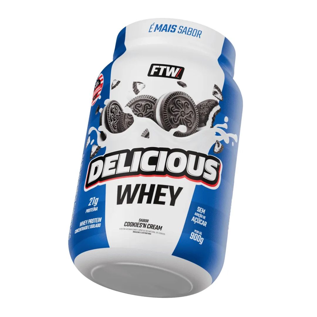 Whey Protein Delicious Cookies'N Cream 900g - FTW